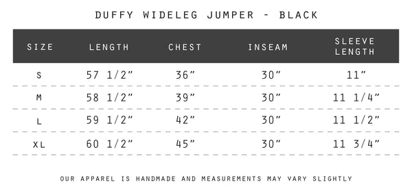 Jumper Size Chart