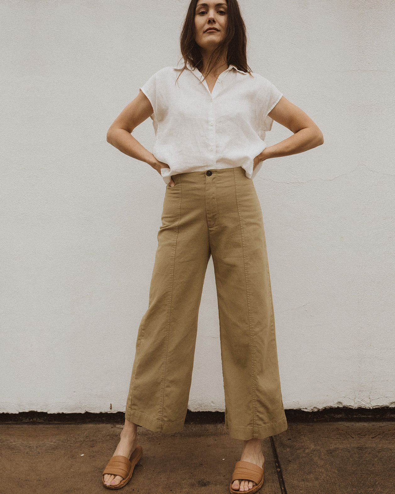Lucy Twill Pant - Camel Brown – Karisma Boutique