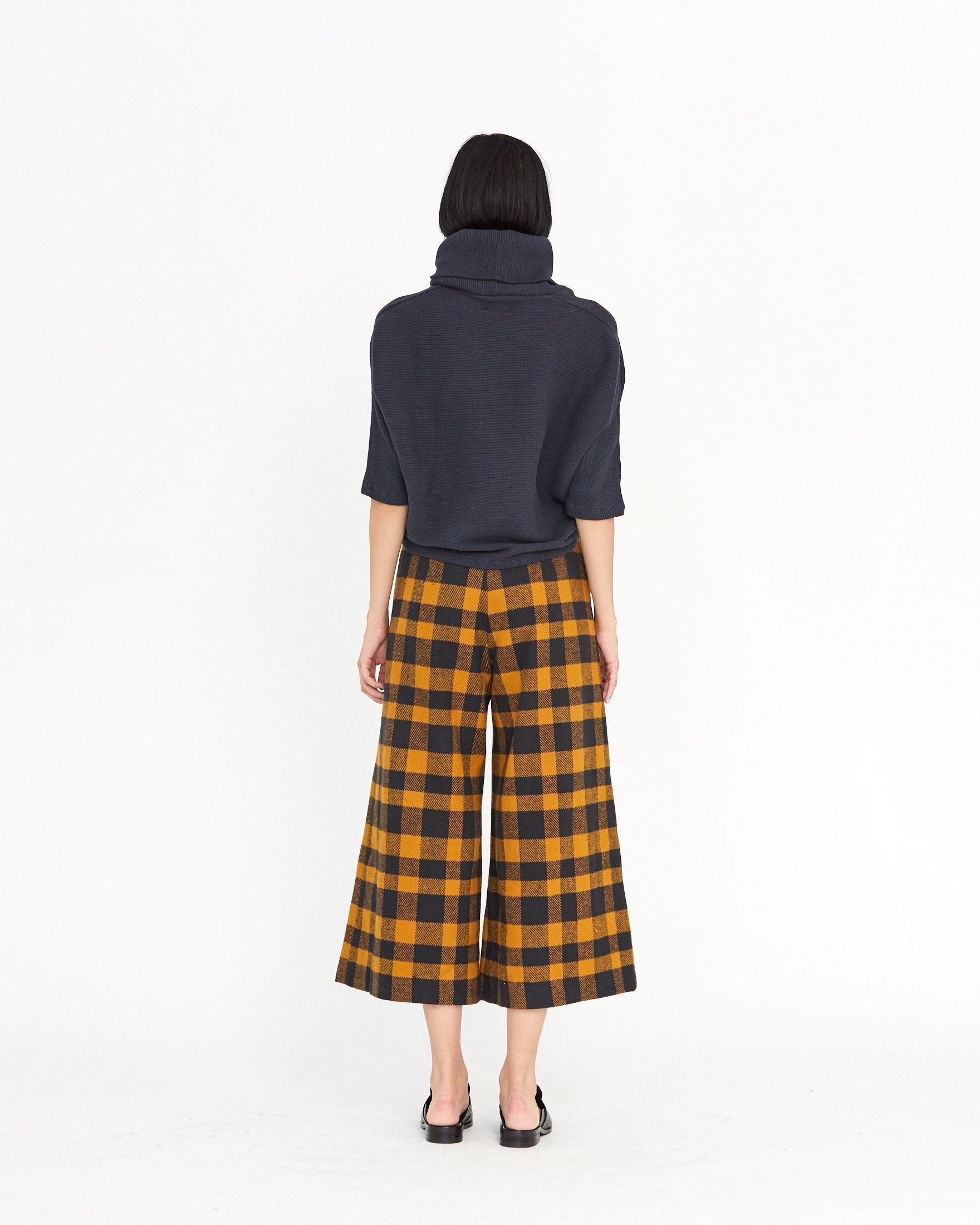 NIKITA PANT - CLOVE/BLACK PLAID - 0