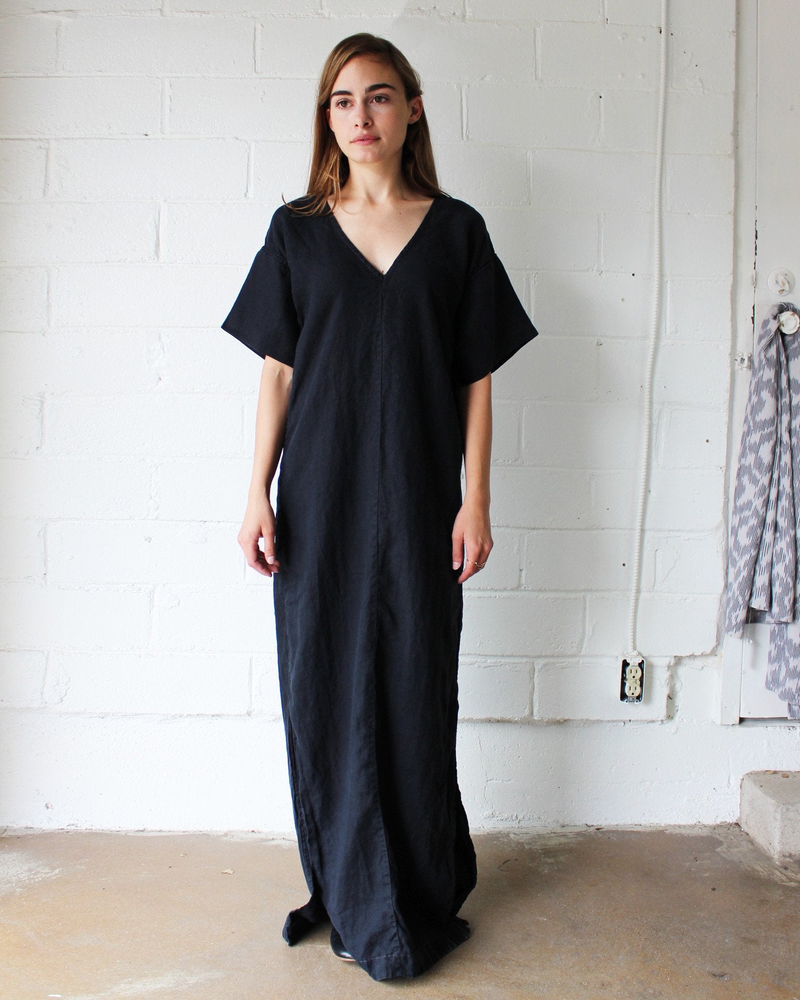 TULUM CAFTAN - BLACK INK - M