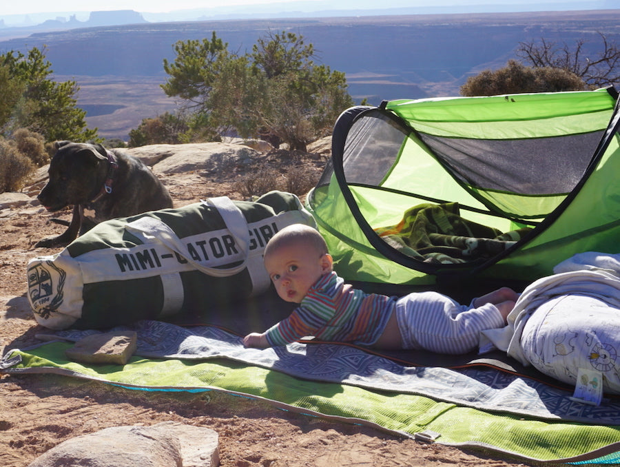 gear for camping with a baby