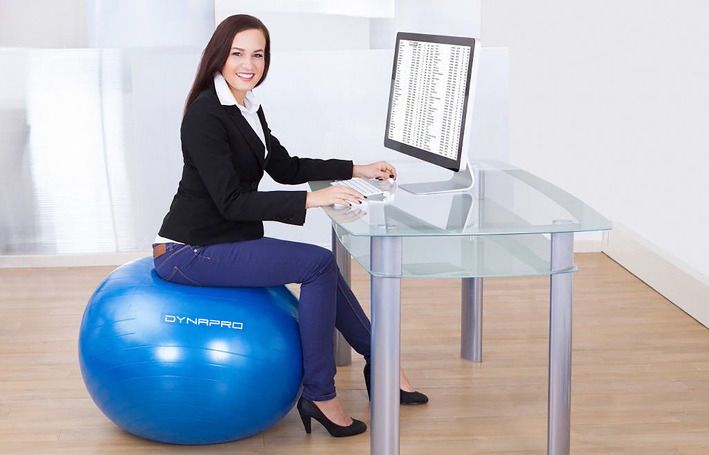 How To Stay Fit Using An Exercise Ball As Office Chair – Dynapro