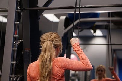 Assisted pull-up exercise with power band