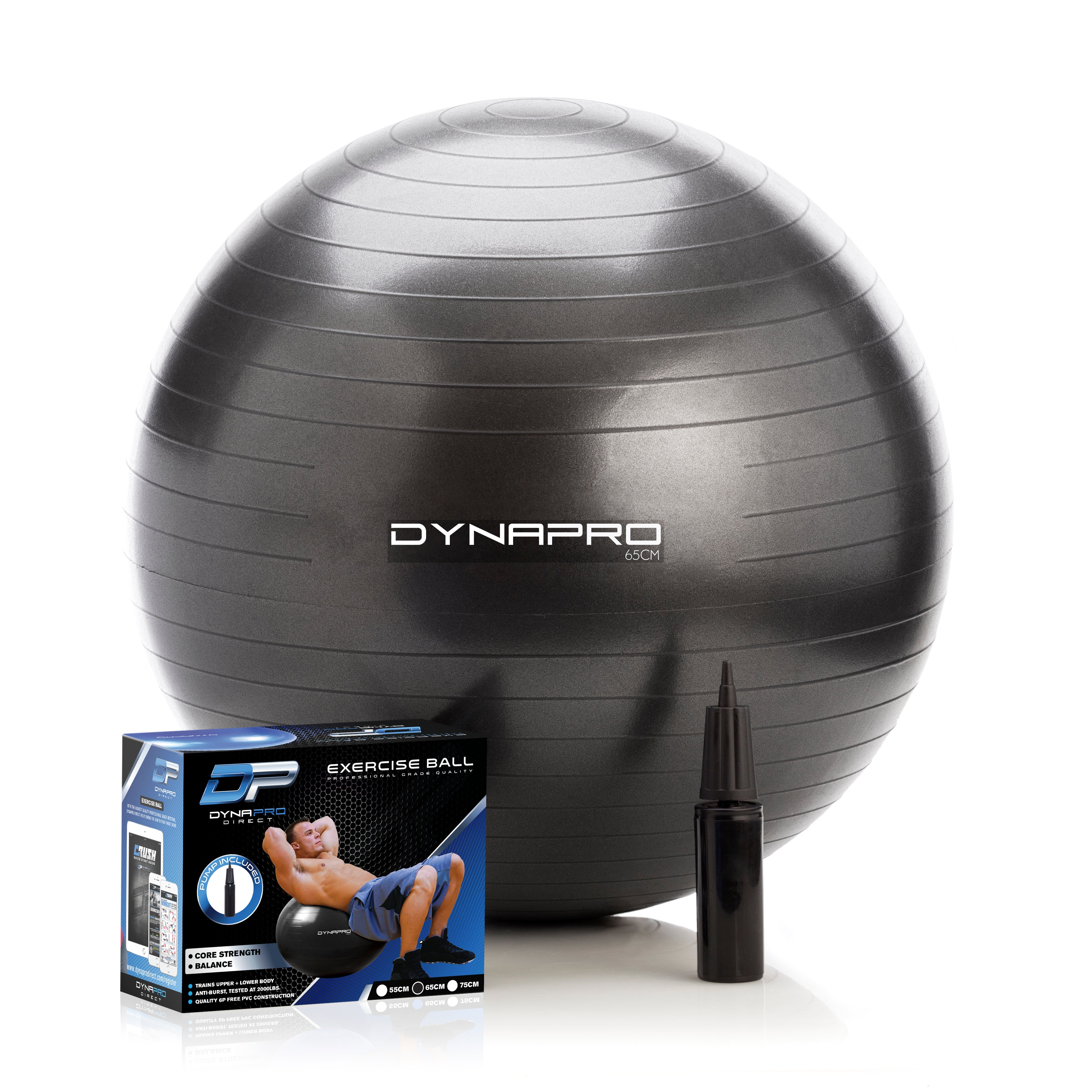 DYNAPRO Exercise Ball Chair & Resistance Band Bundle