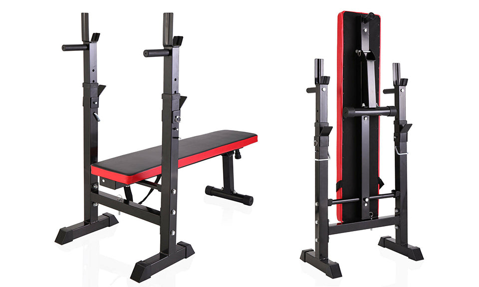 Adjustable Folding Weight Bench With Rack – Amazingforless