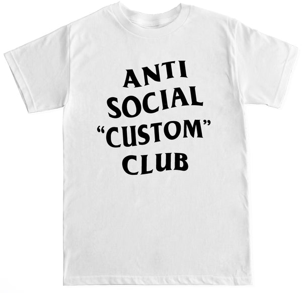 Customize Your Own Anti Social Club Text Men's T Shirt – FTD Apparel