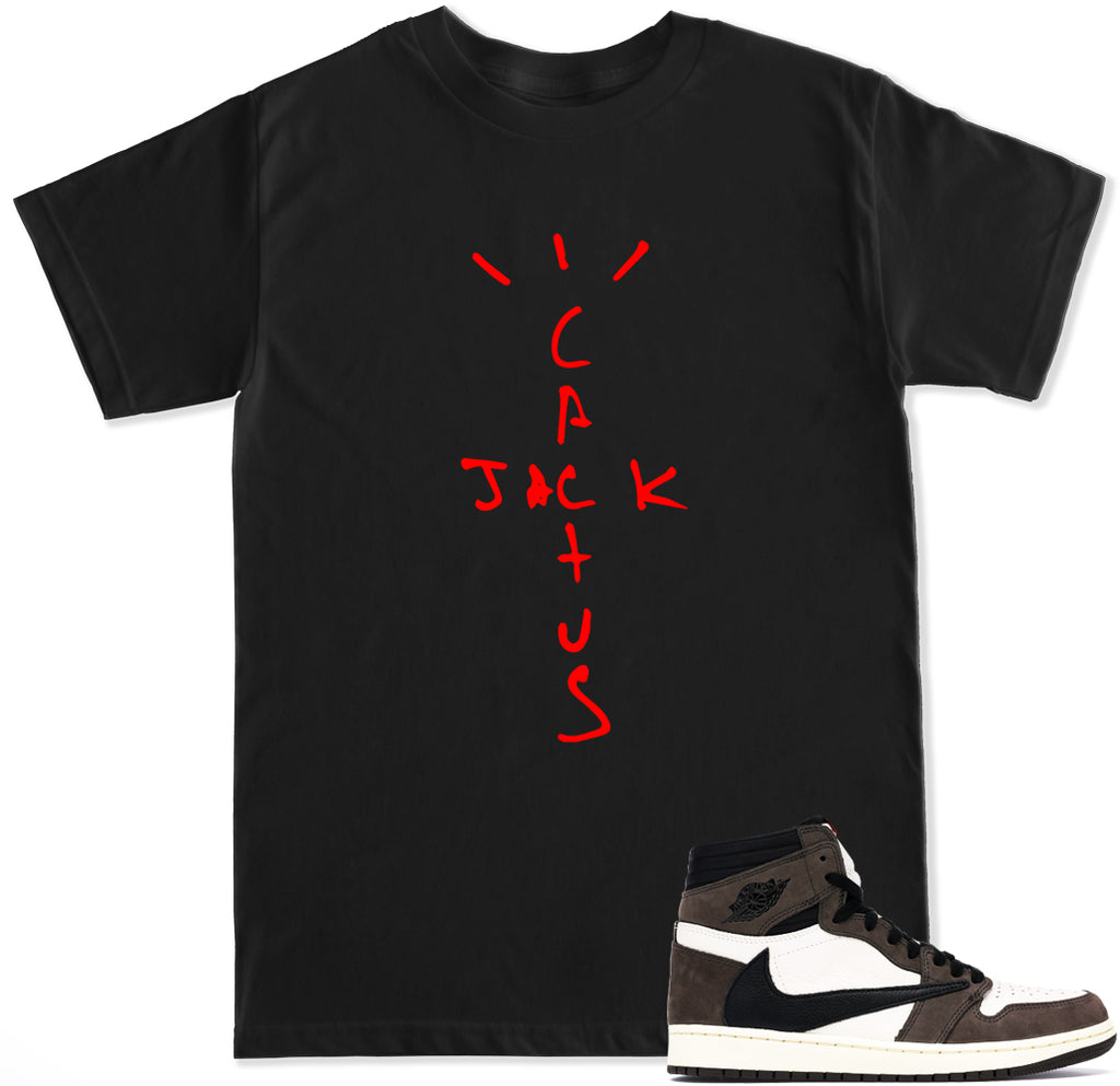 Men's Cactus Jack Travis Scott Retro 1 T Shirt FTD Apparel