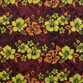 Hibiscus/Plumeria/Monstera Leaf | Polyester Fabric Yellow/Orange