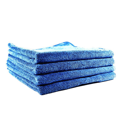 Waffle Weave Glass and Window Microfiber Towel, Light Blue 27 x 16