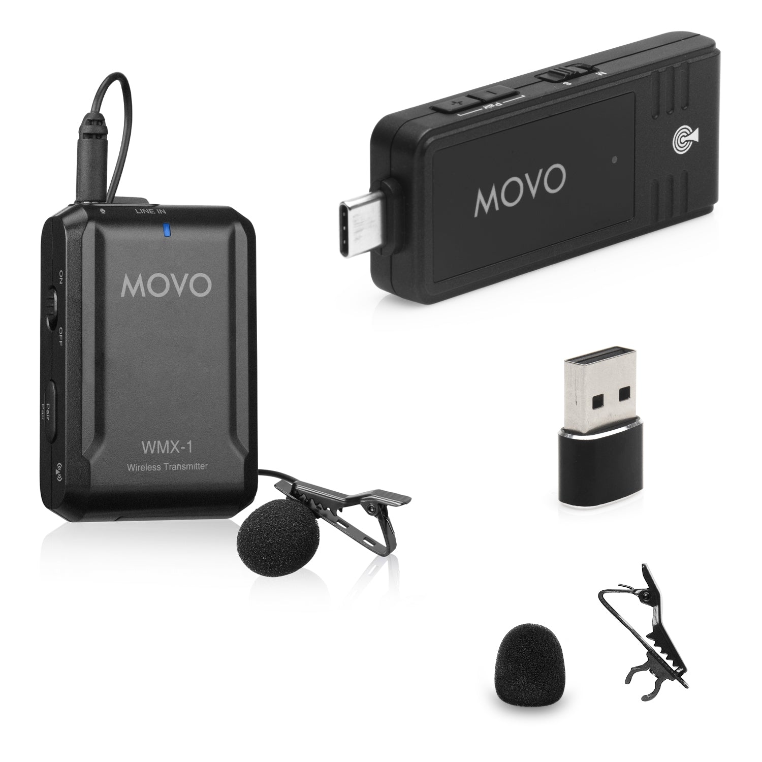 WMX-1-UL | Wireless USB and Lavalier Movo