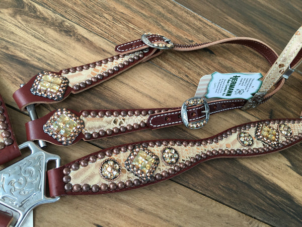 Louis Vuitton Bone Buckstitch Headstall