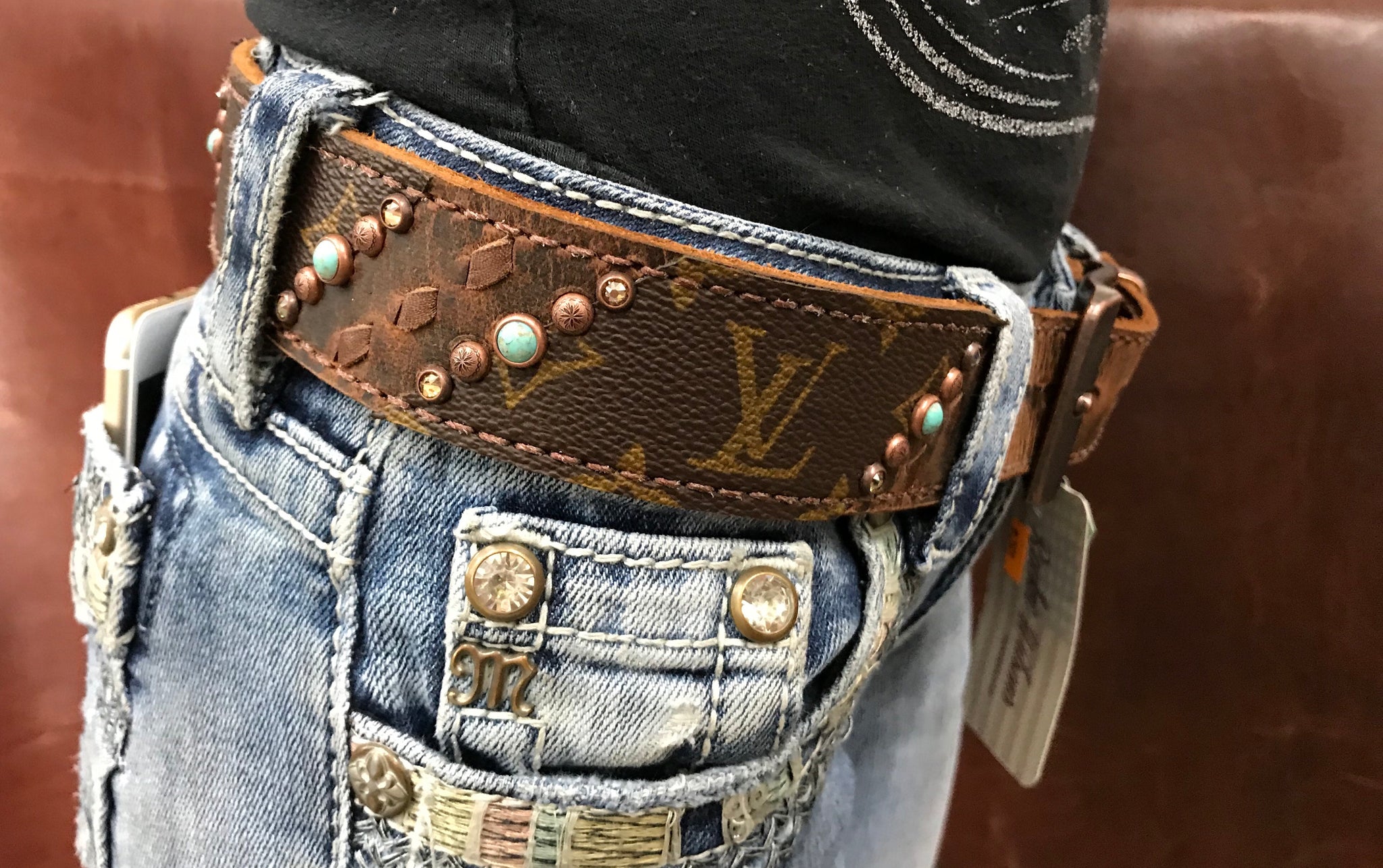 Repurposed Louis Vuitton Western Belt | Rockn&#39;Wilsons