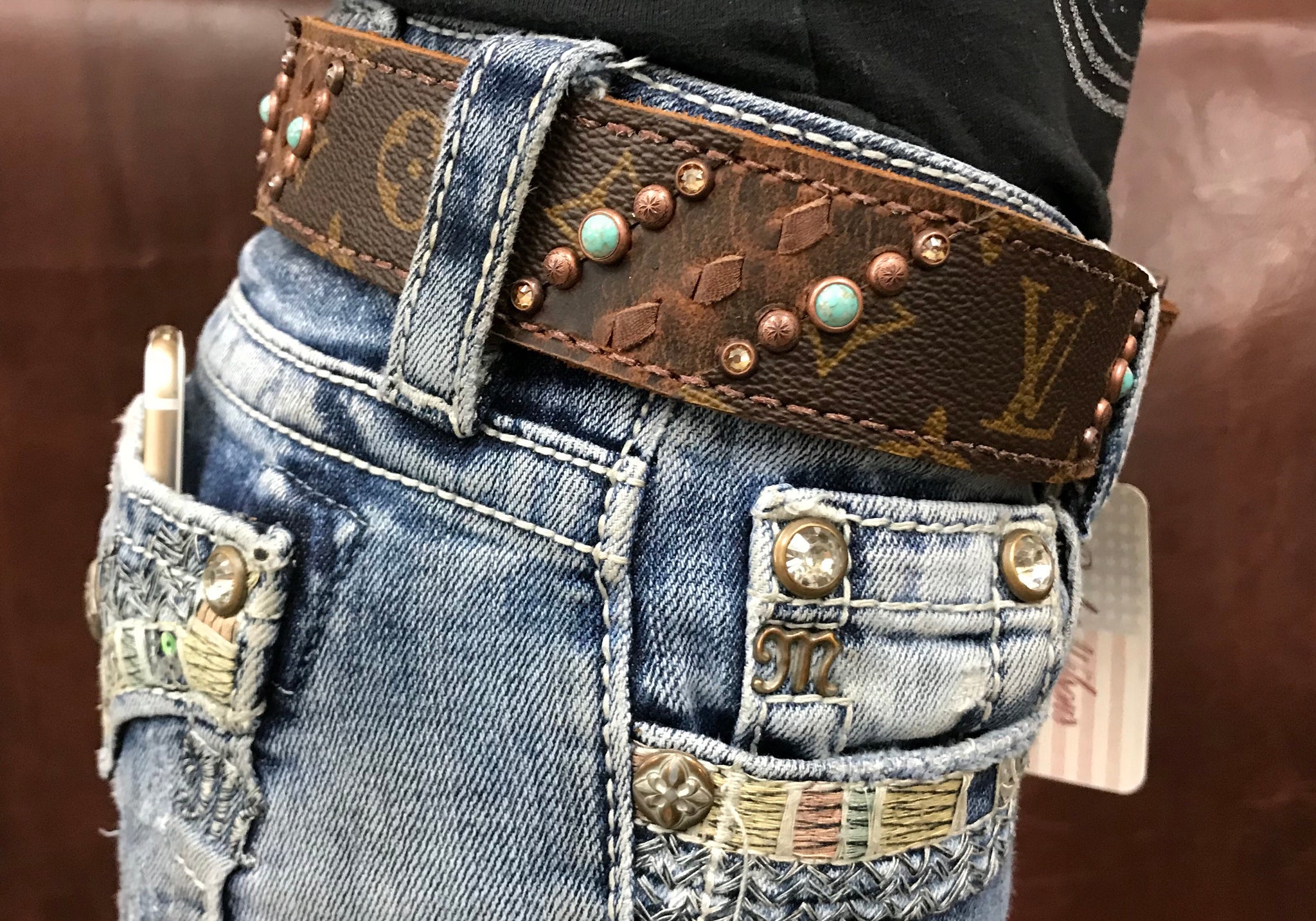 Repurposed Louis Vuitton Western Belt | Rockn&#39;Wilsons