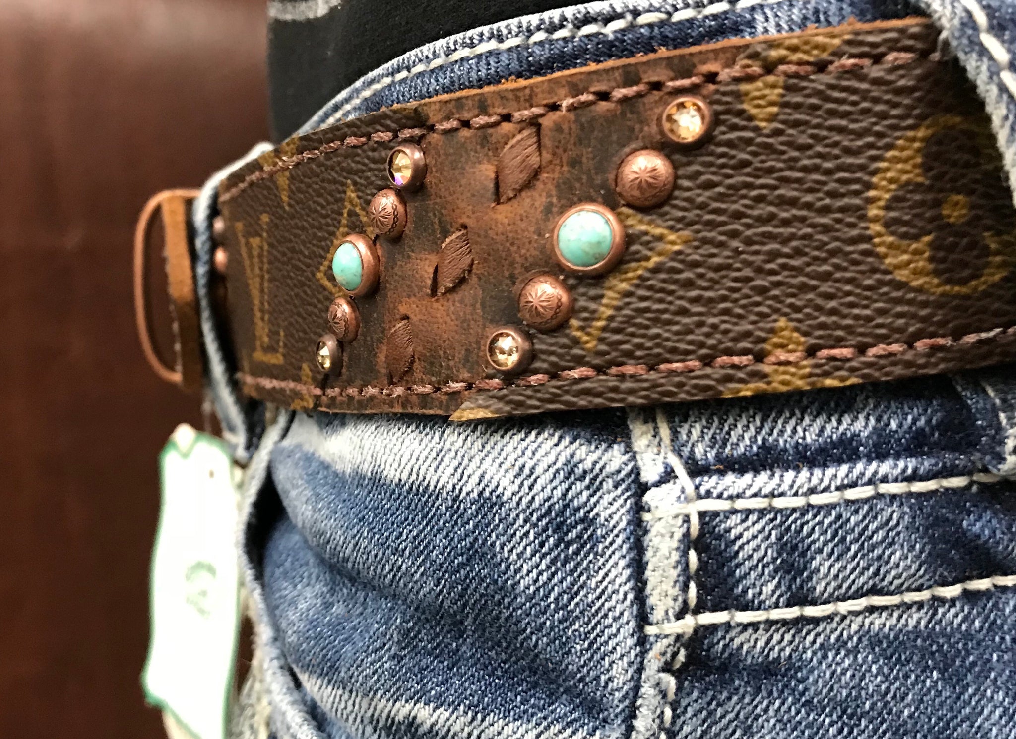 Repurposed Louis Vuitton Western Belt | Rockn&#39;Wilsons