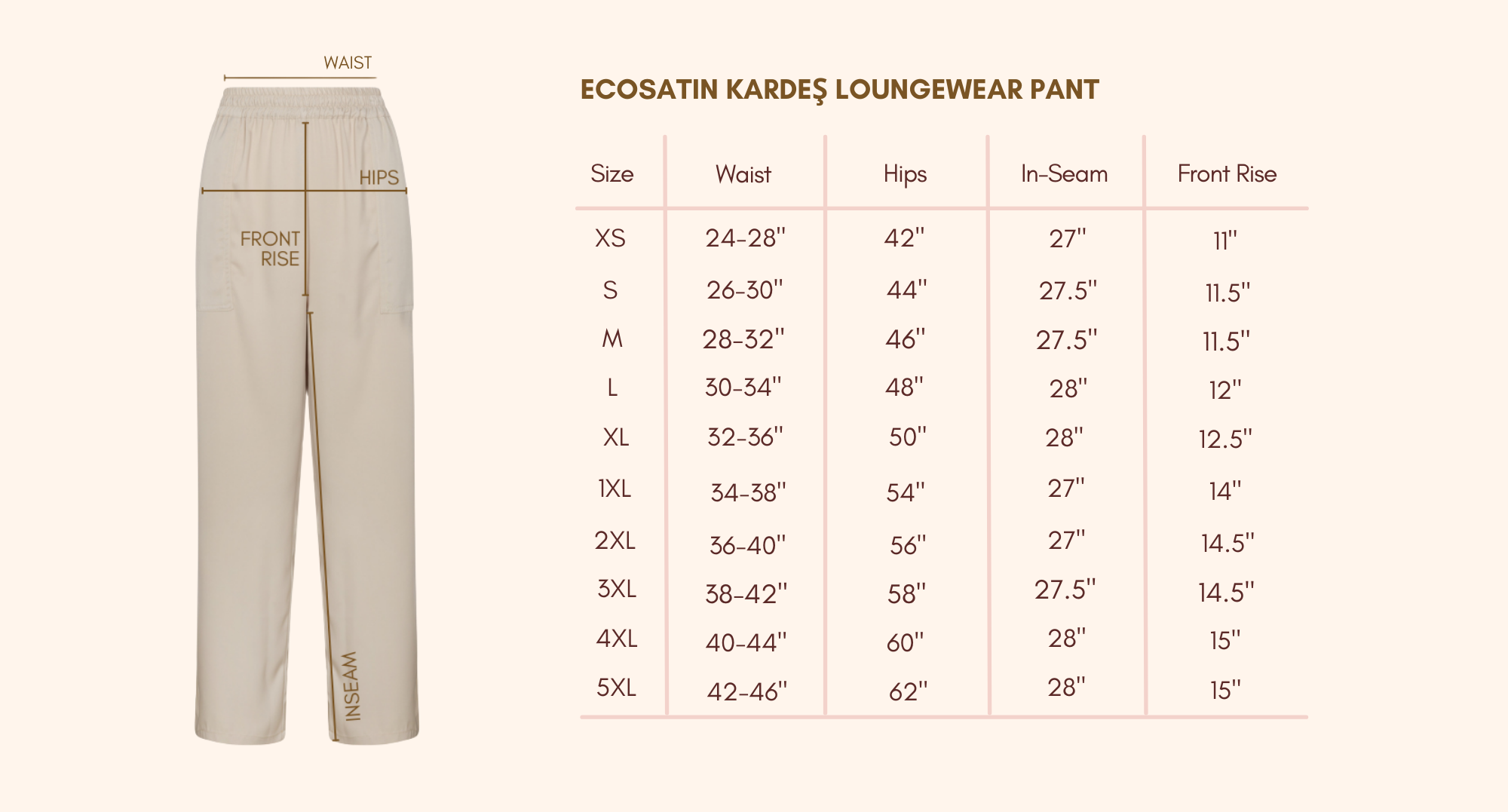 Ecosatin Kardes Loungewear Pant