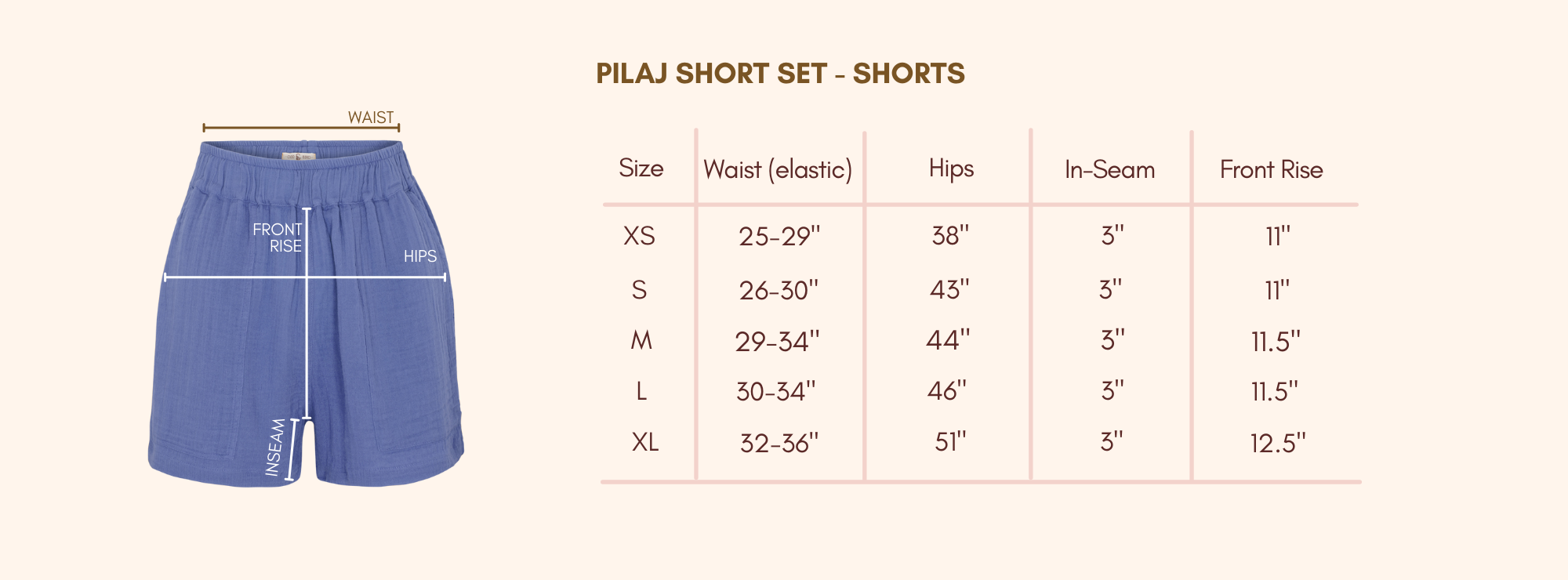 Pilaj Short Set - Shorts