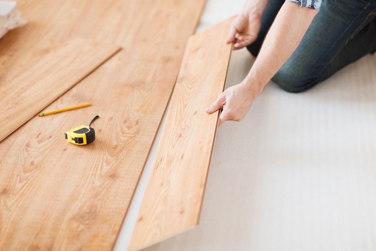 temporary wood flooring plank