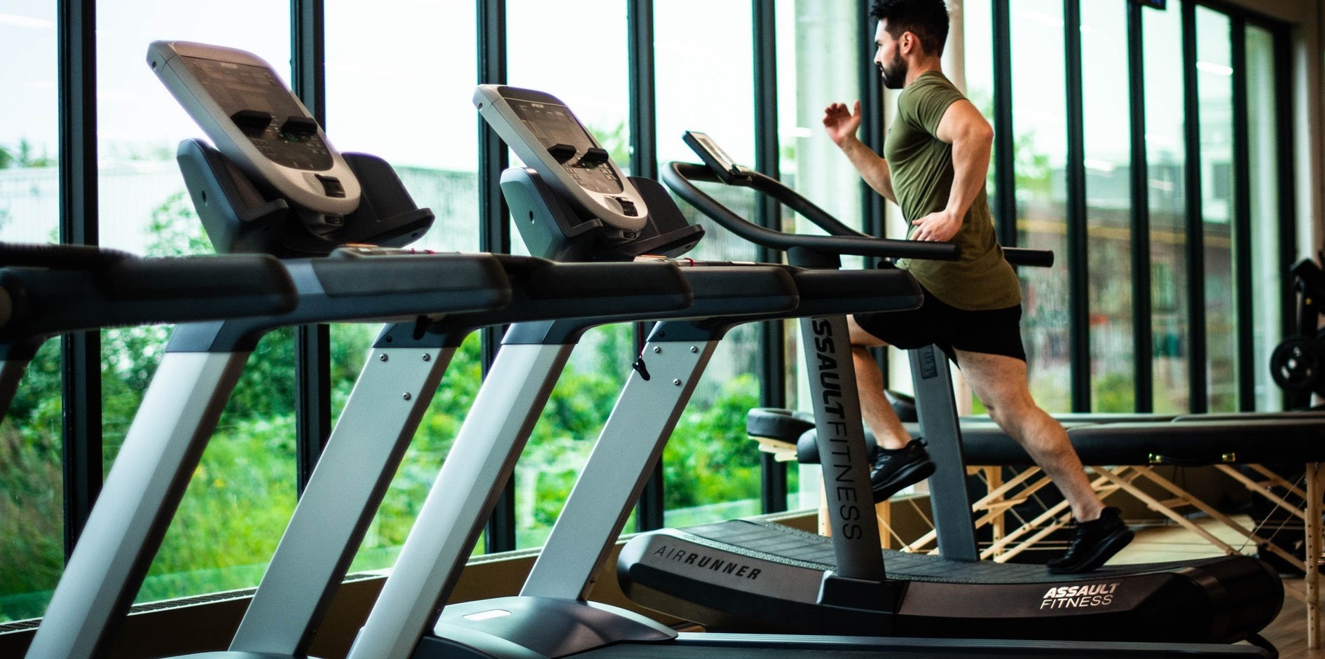 Treadmills Training in Gym