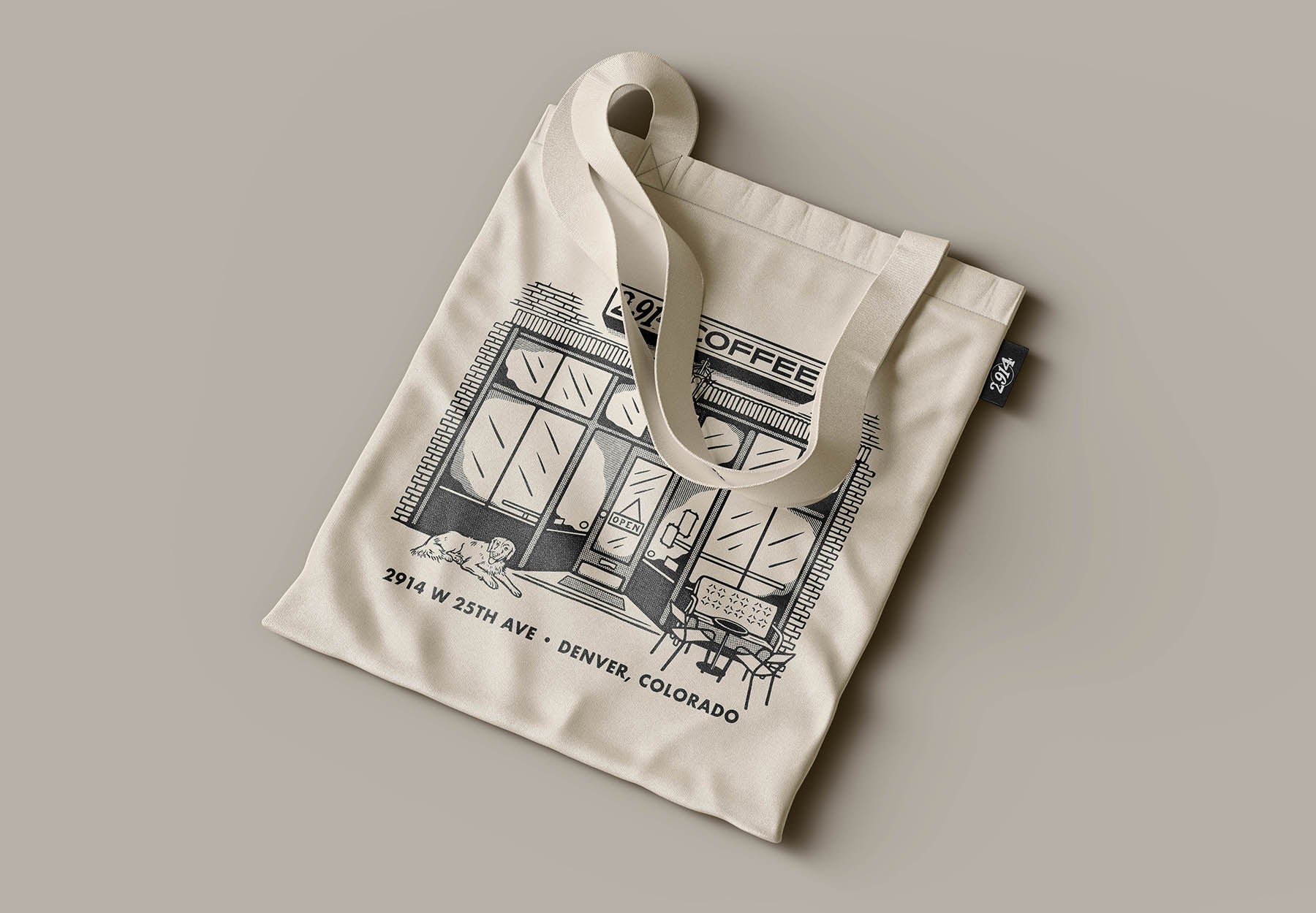 2914 Coffee Tote Bag Mock Up Image