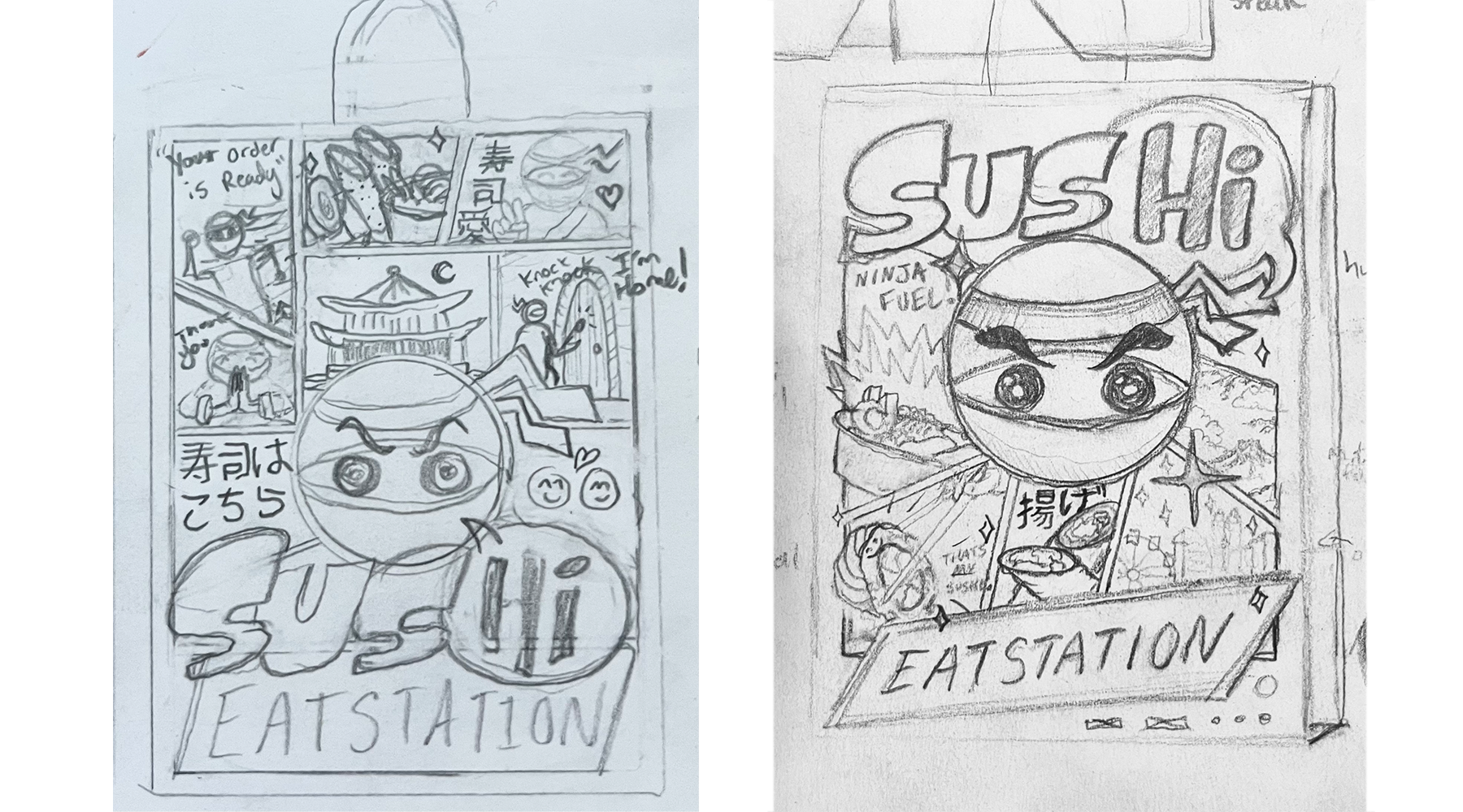 sus hi eatstation to-go back sketches