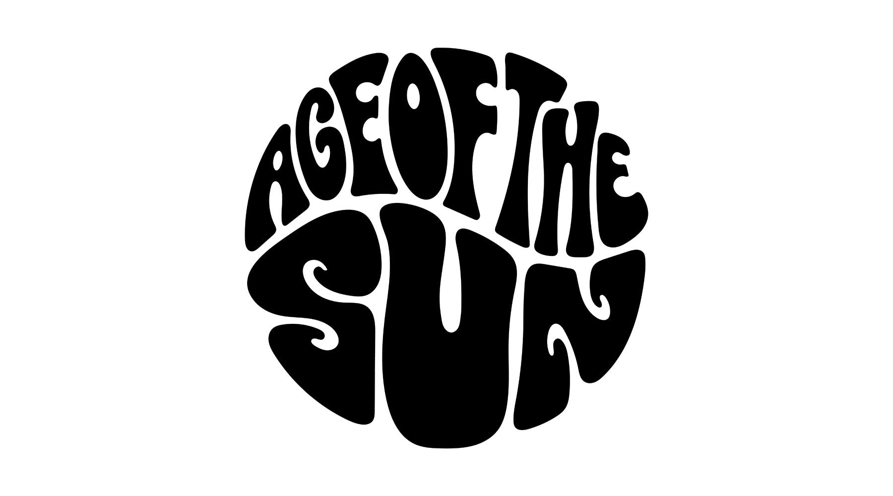 age of the sun vintage circle badge type design