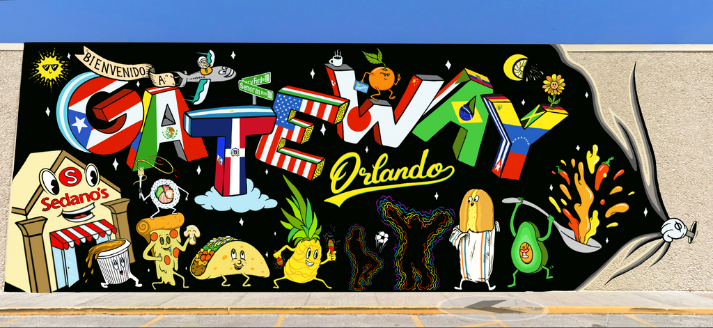 gateway orlando sedano's supermarket mural design art