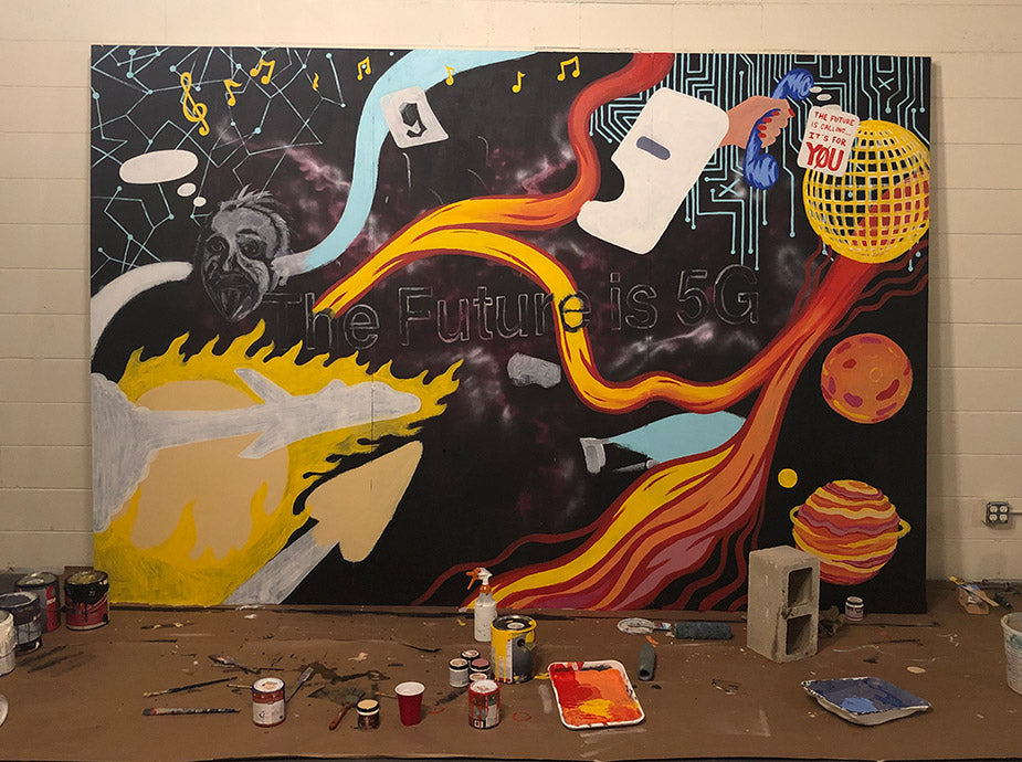 akyros verizon mural pop up wall immerse 2019