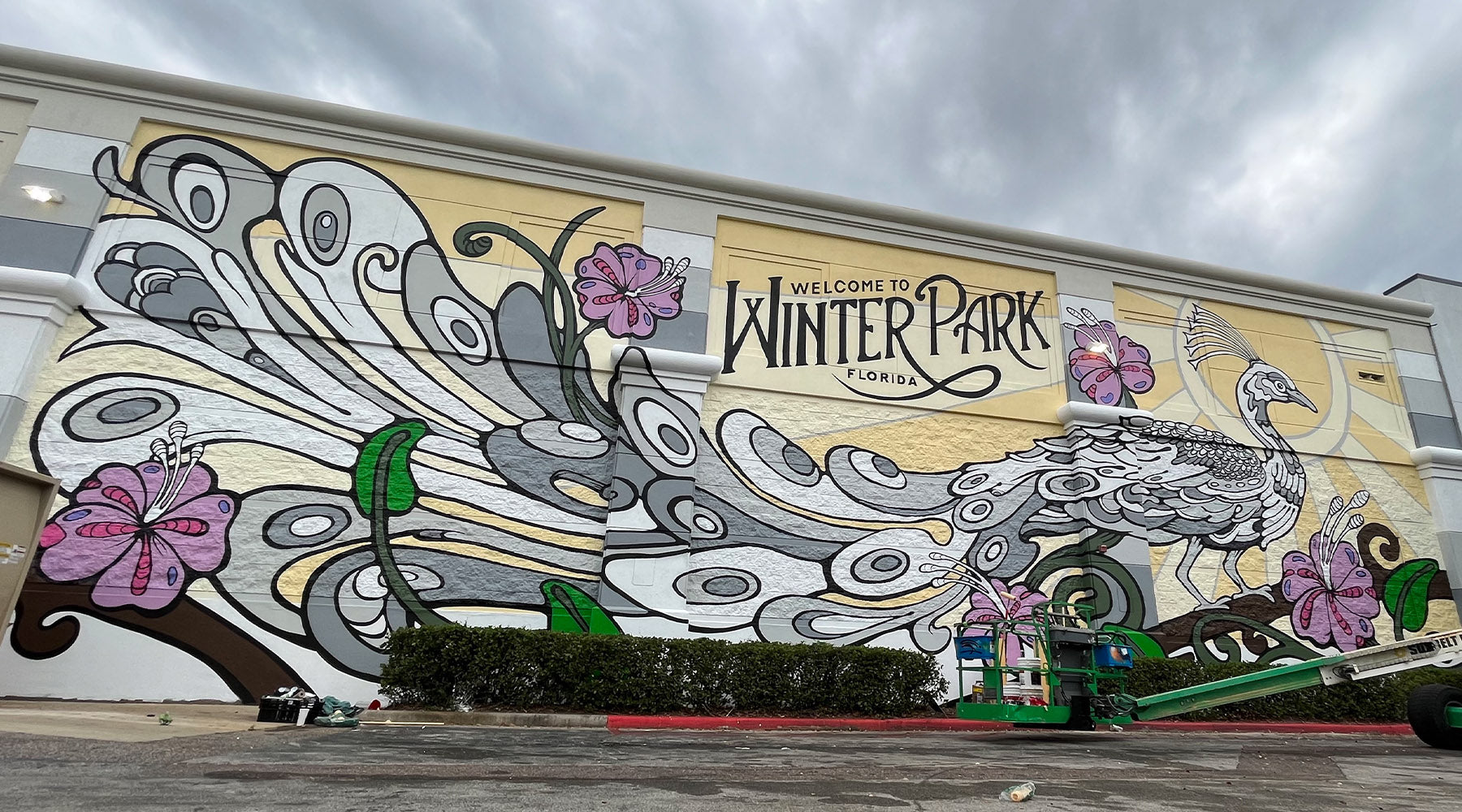 Peacock Mural Winter Park Village Orlando Florida