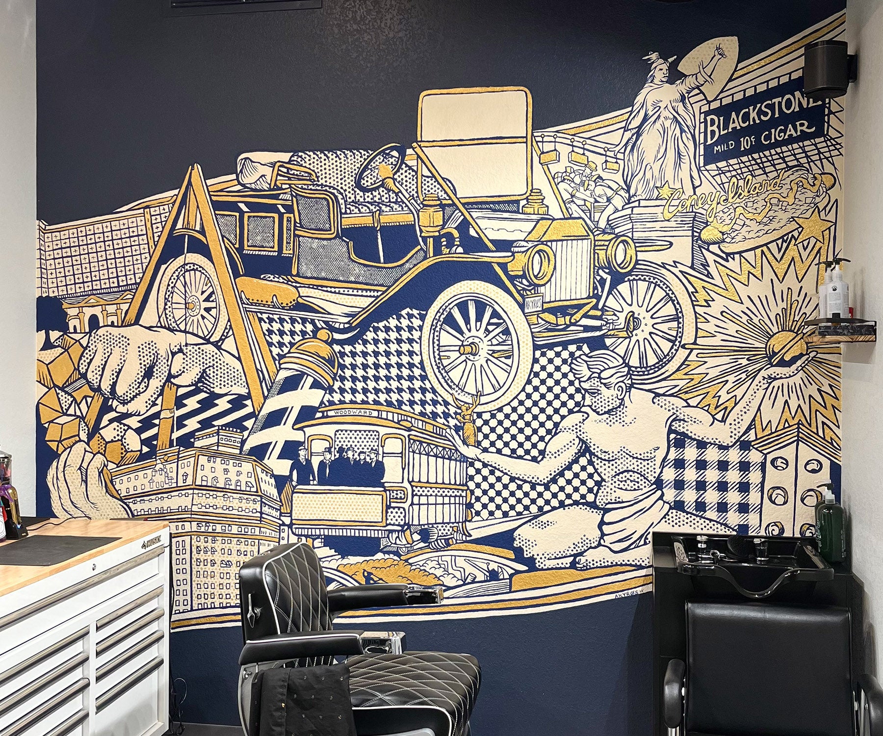 Erie Colorado Woodward Barbers Mural