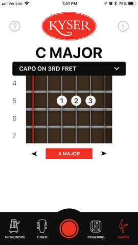 kyser capo app chord finder