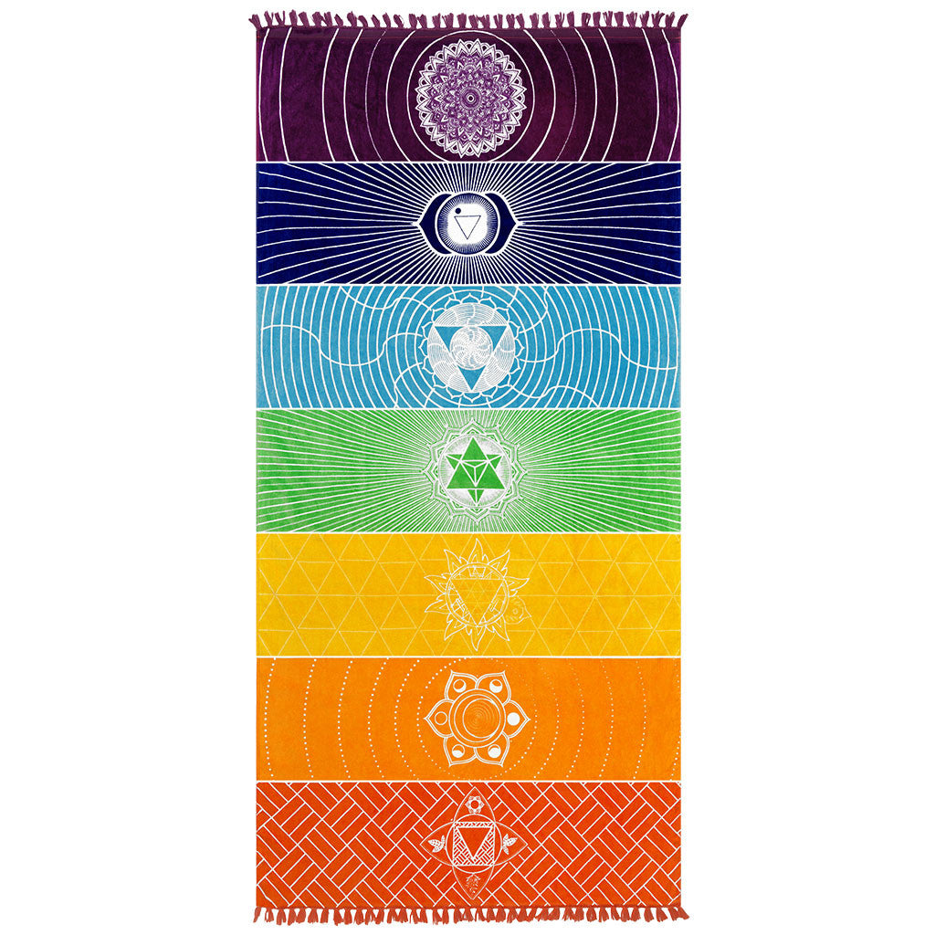 Chakra Towel - Vagabond Beach  ... Vagabond Chakra towel on a white background ...