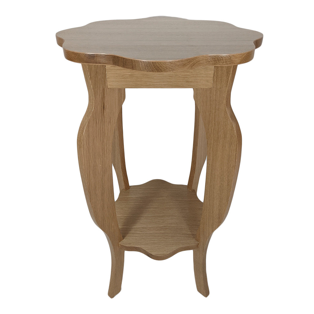 Scallop Side Table<br><small>Finish: Natural Oak</small><br><small>by @keelerandco</small>