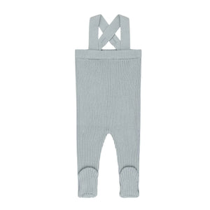 Looms Blue Bubble Knit Ribbed Overalls - Little Loungers