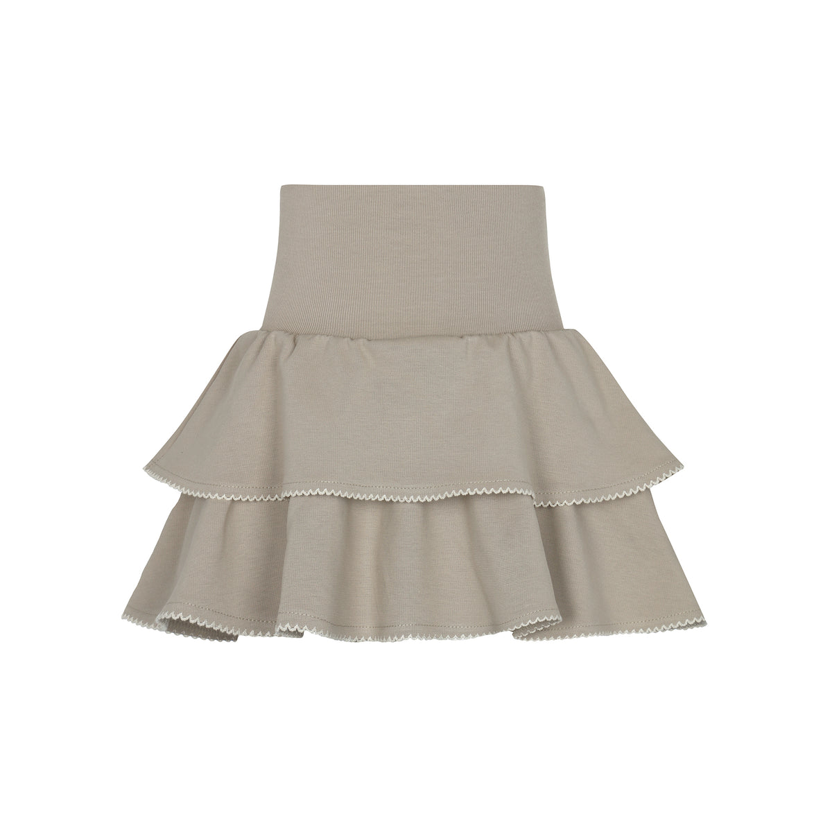 Parni Taupe Milano Tiered Skirt