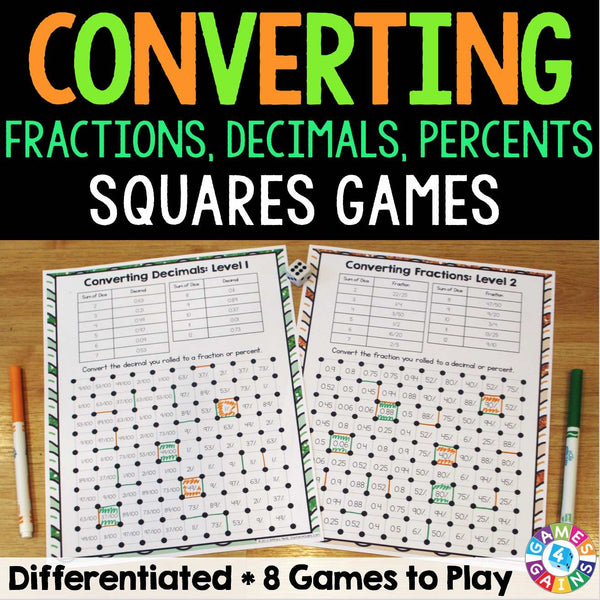 Converting Fractions To Decimals Games Printable