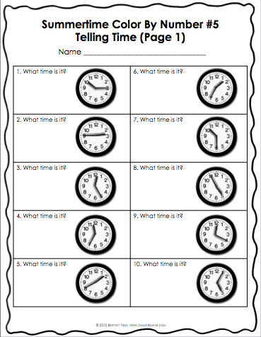 for 1 clock worksheets grade math by â€“ 2nd Math for Games Number Grade Color Gains Review 4