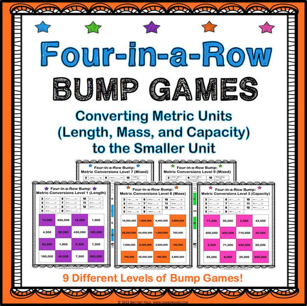 Metric Measurement Conversions Bump Games – Games 4 Gains