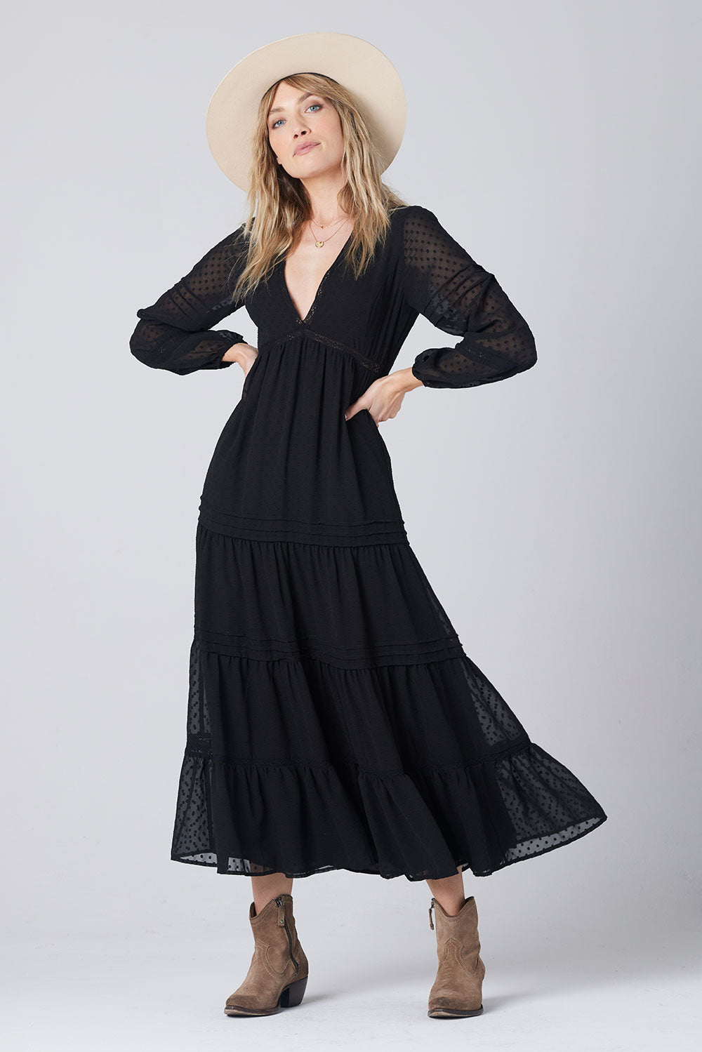 Saltwater Luxe Leon Maxi Dress, Black  Designed in the USA – Twang & Pearl