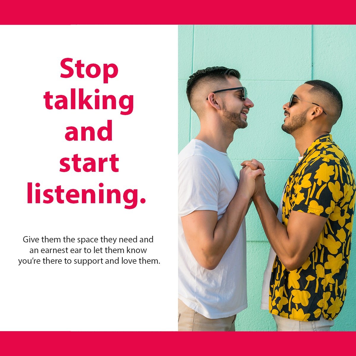 Stop talking and start listening. non binary