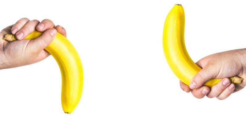 erect penis banana
