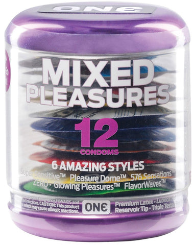 ONE Mixed Pleasures Condoms - Jar of 12