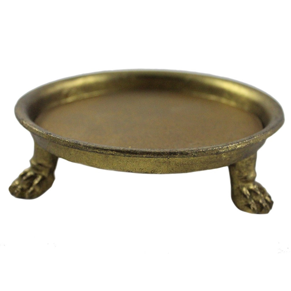 gold candle dish