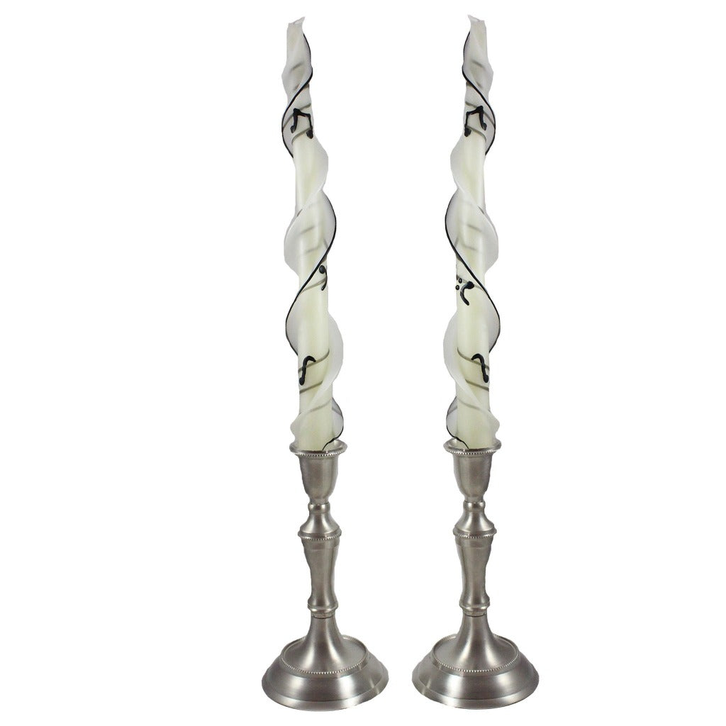 Spiral Taper Dinner Candles - Metal Taper Candle, H 7.5Inch-Conical Stick  Candle