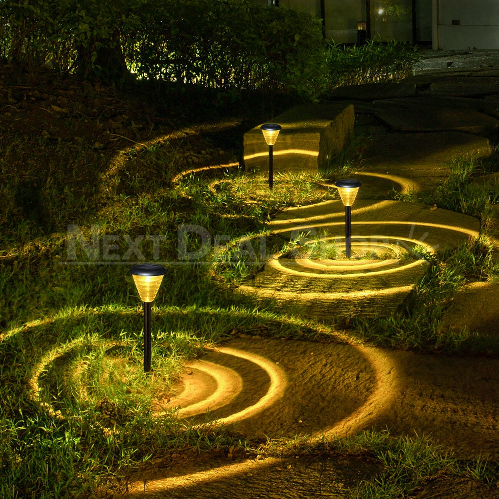 2 Pcs - Dual Mode Solar Powered Decorative Path lights
