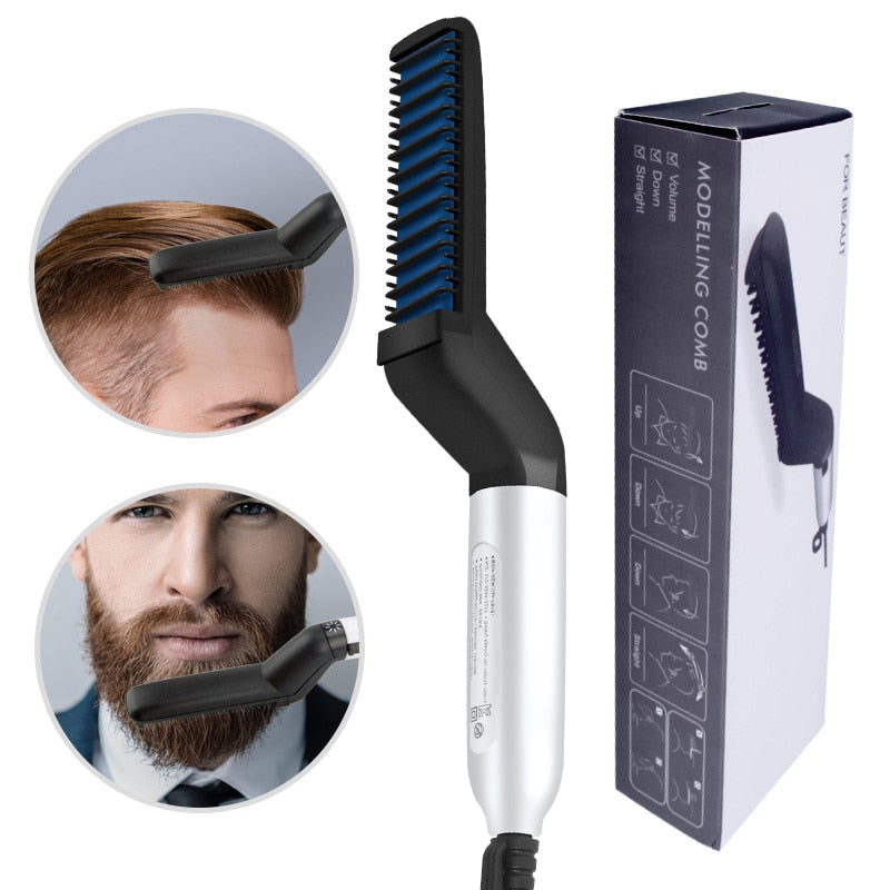 Multifunctional Hair Comb Brush Beard Straightener Hair Straighten Electric Beard Straightening 