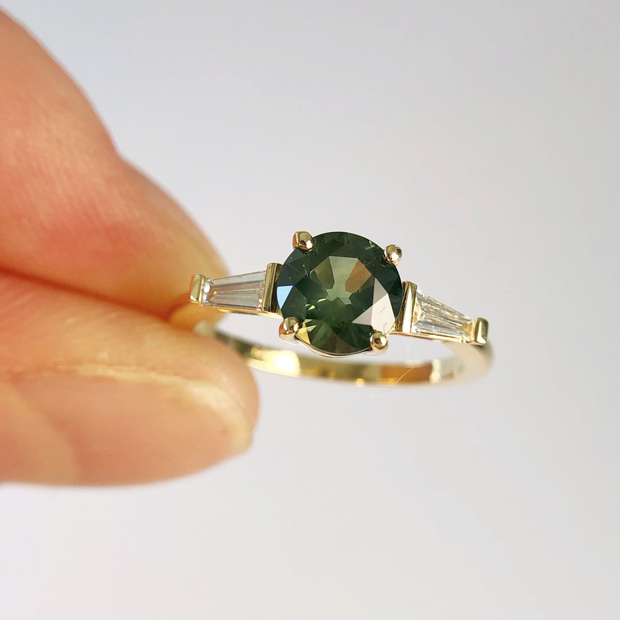 Isla Ring with Australian Sapphire and Diamonds