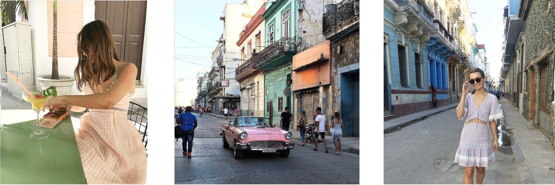 Jasmine Garnsworthy in Cuba wearing La Maison Talulah