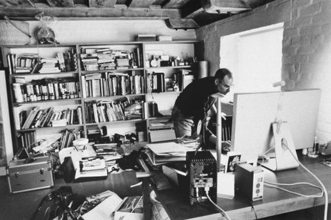 image of steve jobs at his desk