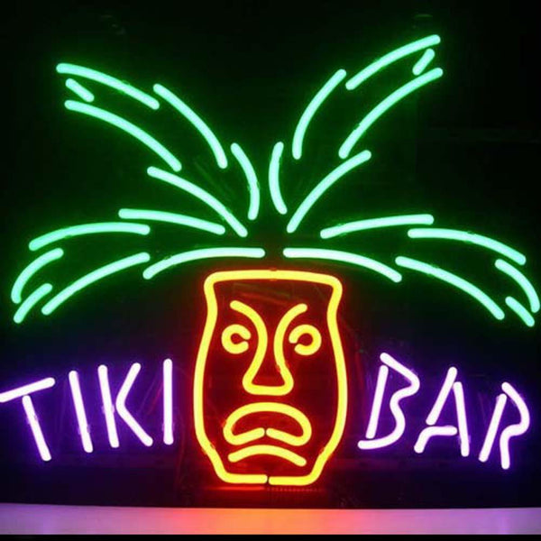 Professional Tiki Bar Paradise Palm Beer Bar Open Neon