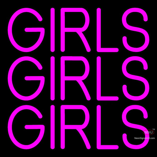 Custom Pink Girls Girls Girls Neon Sign – Custom-Neon-Sign